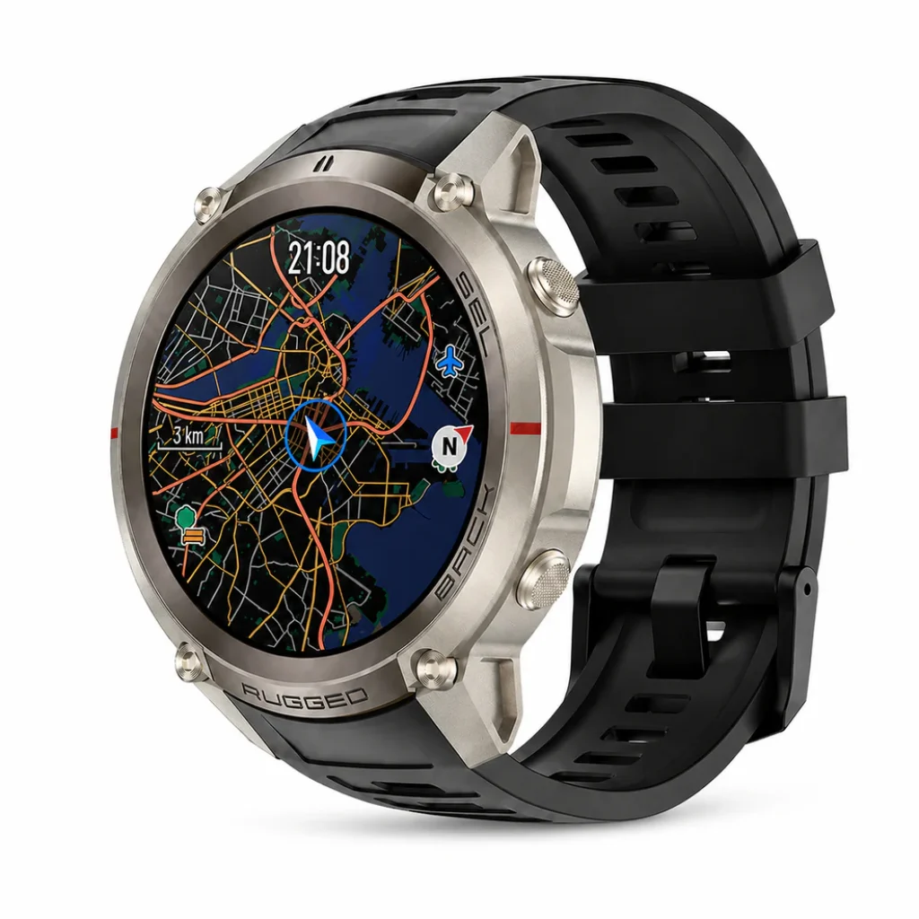 VWAR T-Rex 4 GPS Offline Maps Smartwatch for Men, 5ATM Waterproof